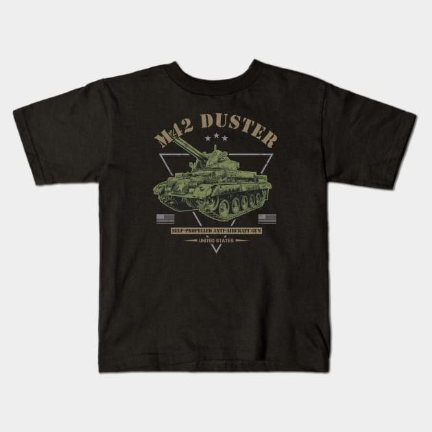 M42 Duster Kids T-Shirt by Military Style Designs